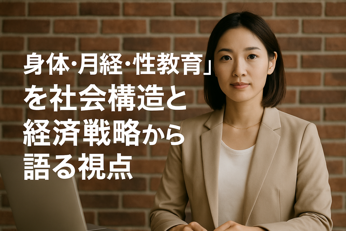 「月経・性教育」は“社会投資”であり“経済戦略”である