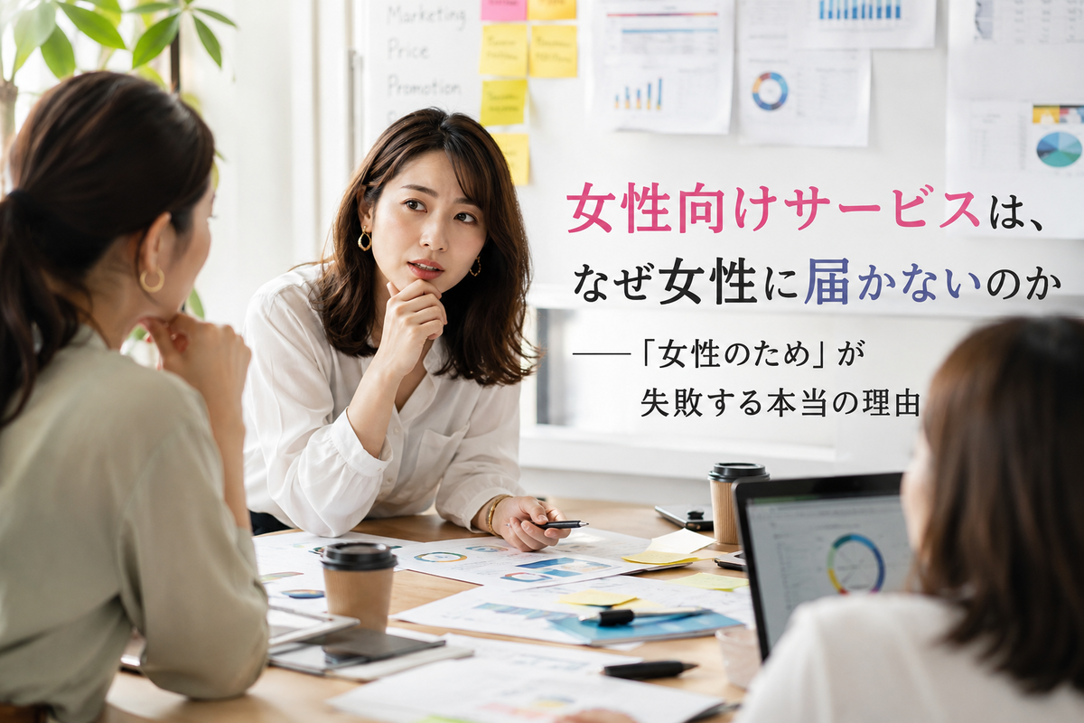 女性向けサービスは、なぜ女性に届かないのか ──「女性のため」が失敗する本当の理由