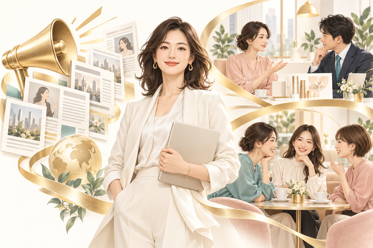 PRで活動を広く伝え、企業と対話し、女性起業家同士で交流する姿